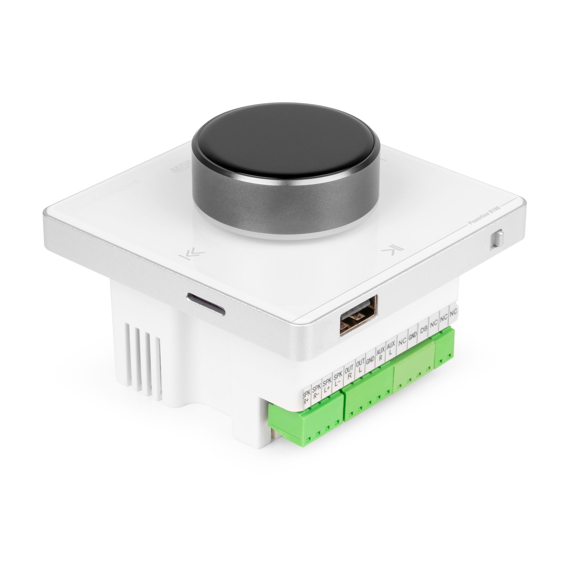 Powerline B100W In Wall Audio Amplifier BT/LCD White
