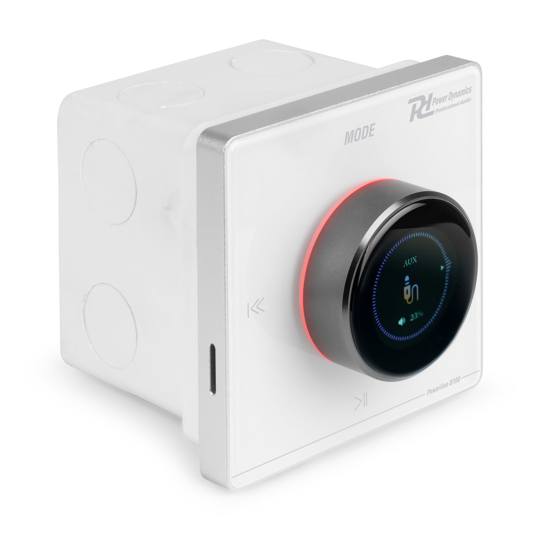 Powerline B100W In Wall Audio Amplifier BT/LCD White