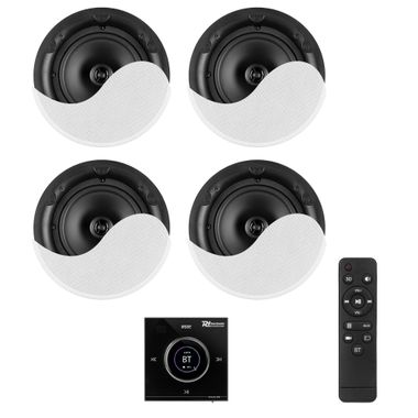 Powerline B100BSet In-Wall Audio Amplifier with 4 Ceiling Speakers