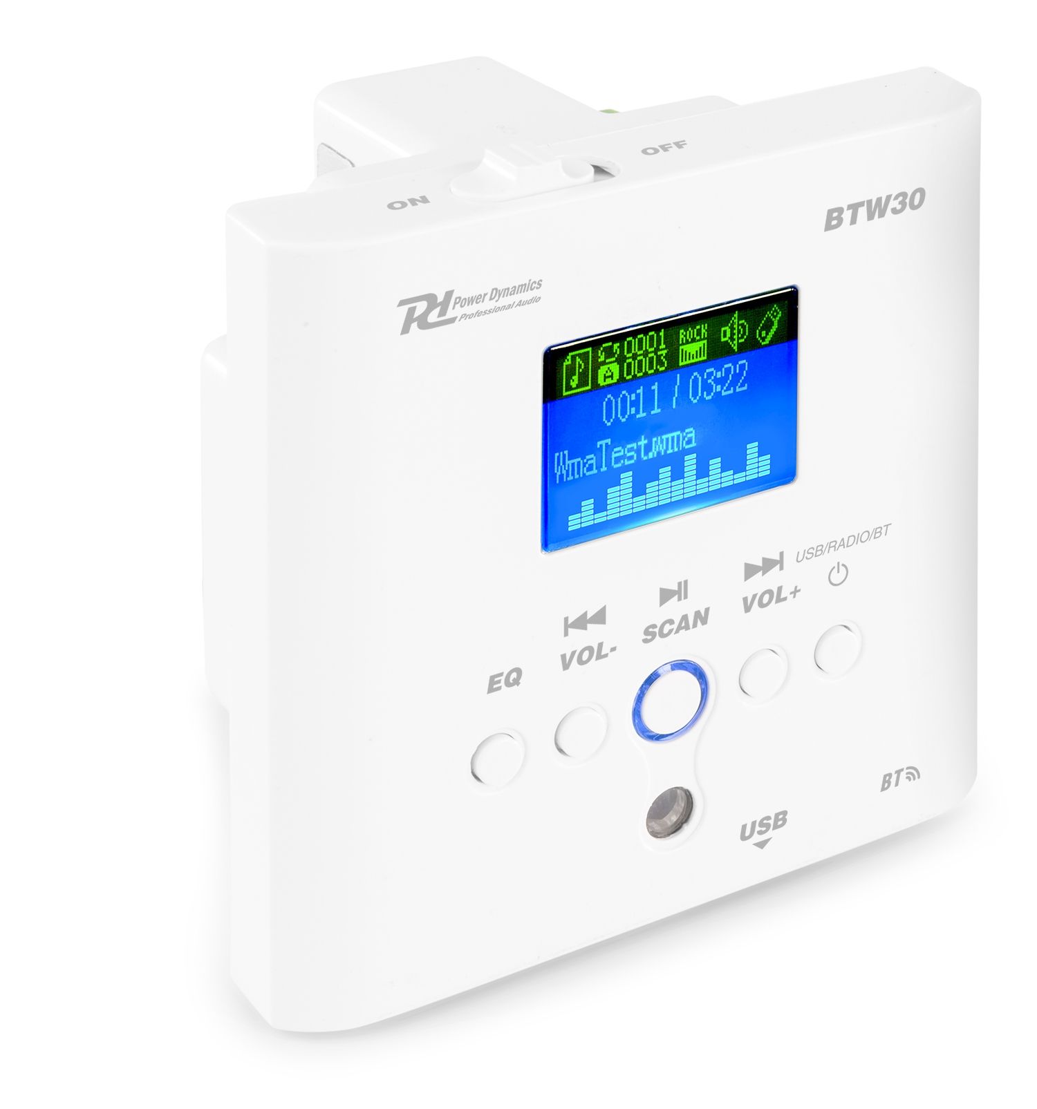BTW30 In-Wall Mounted Audio System 2x 15W BT