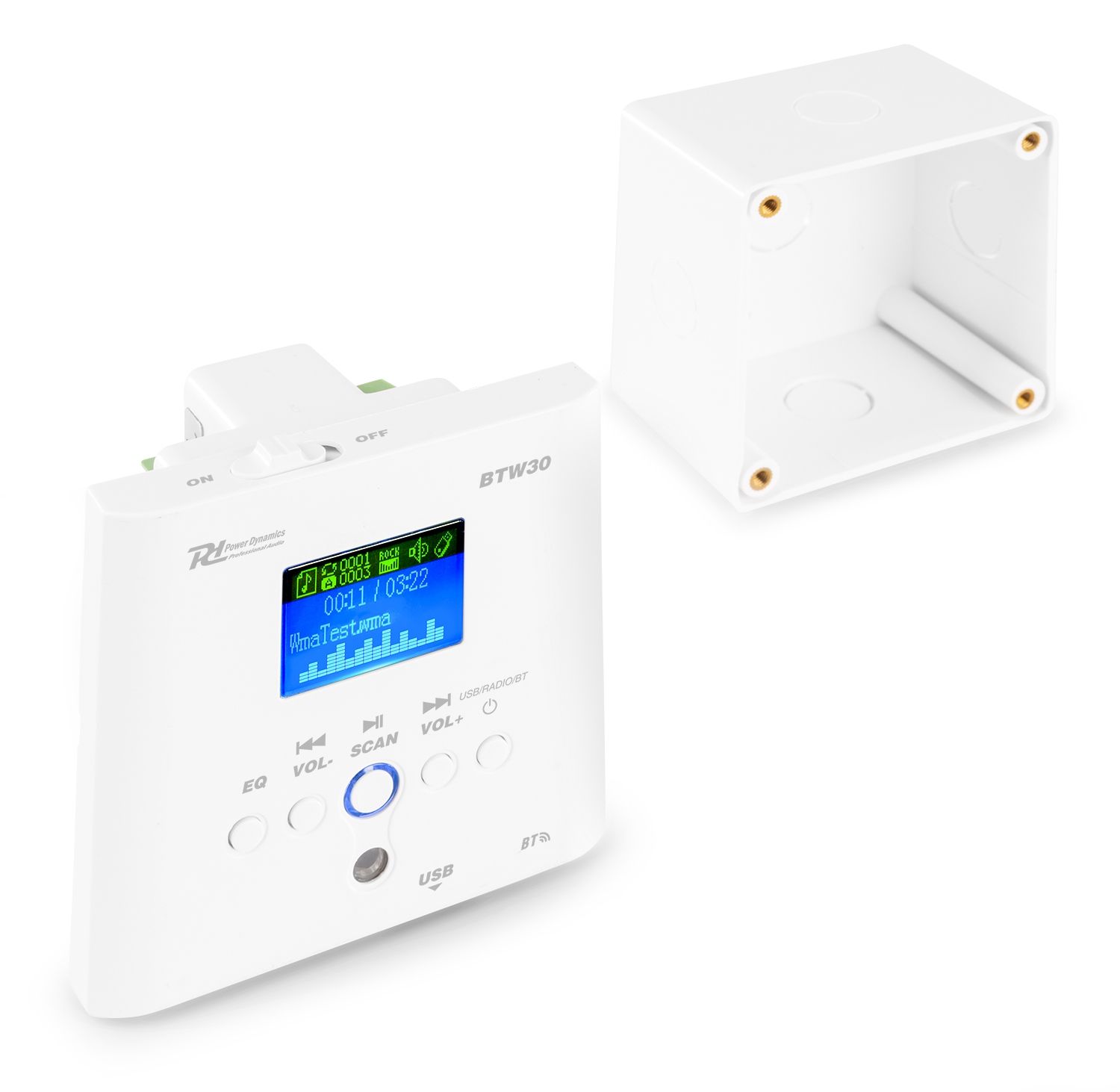 BTW30 In-Wall Mounted Audio System 2x 15W BT