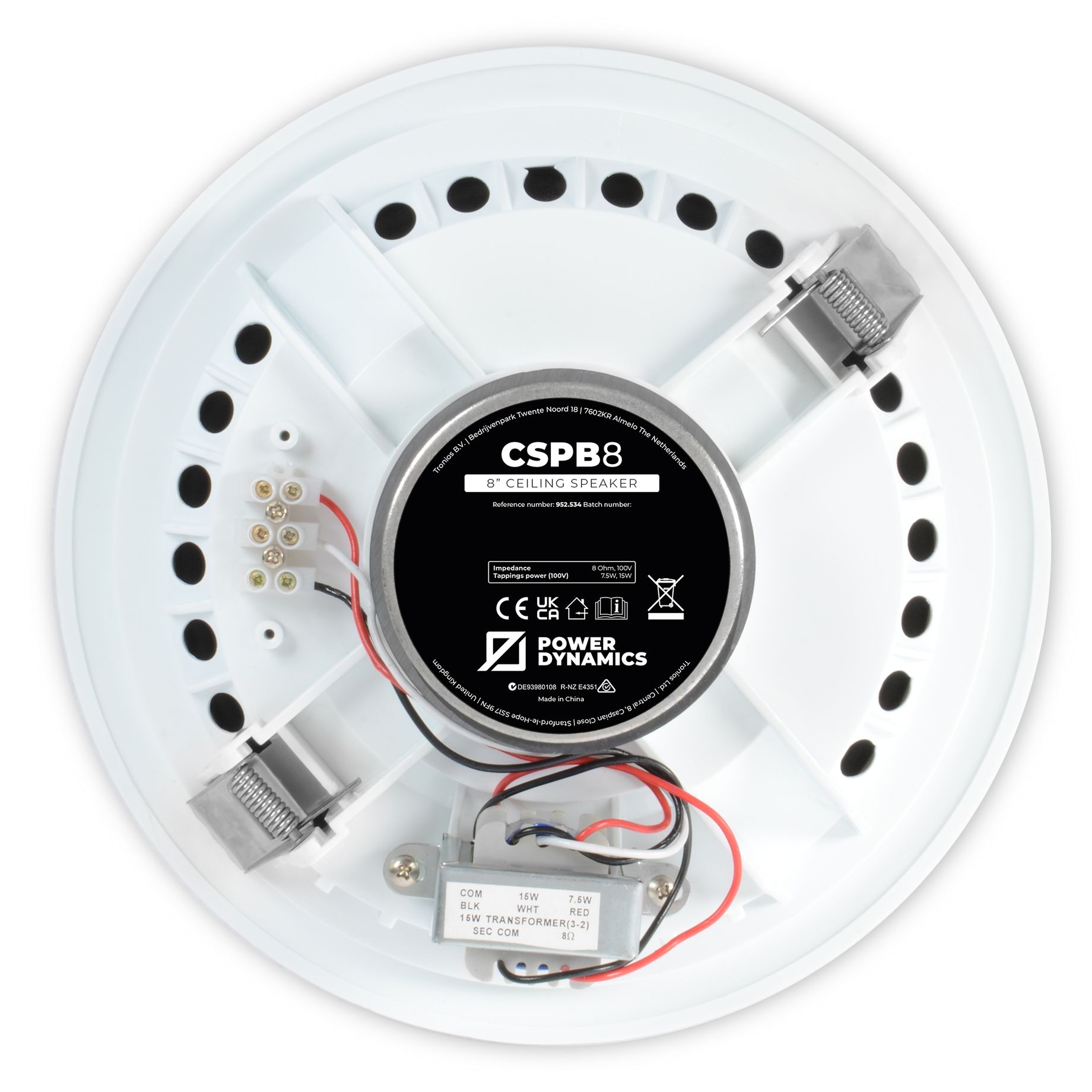 CSPB8 Ceiling Speaker 100V 8" White