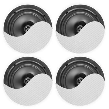 NCBT604 Amplified Low Profile Ceiling Speaker Set BT 6.5" White