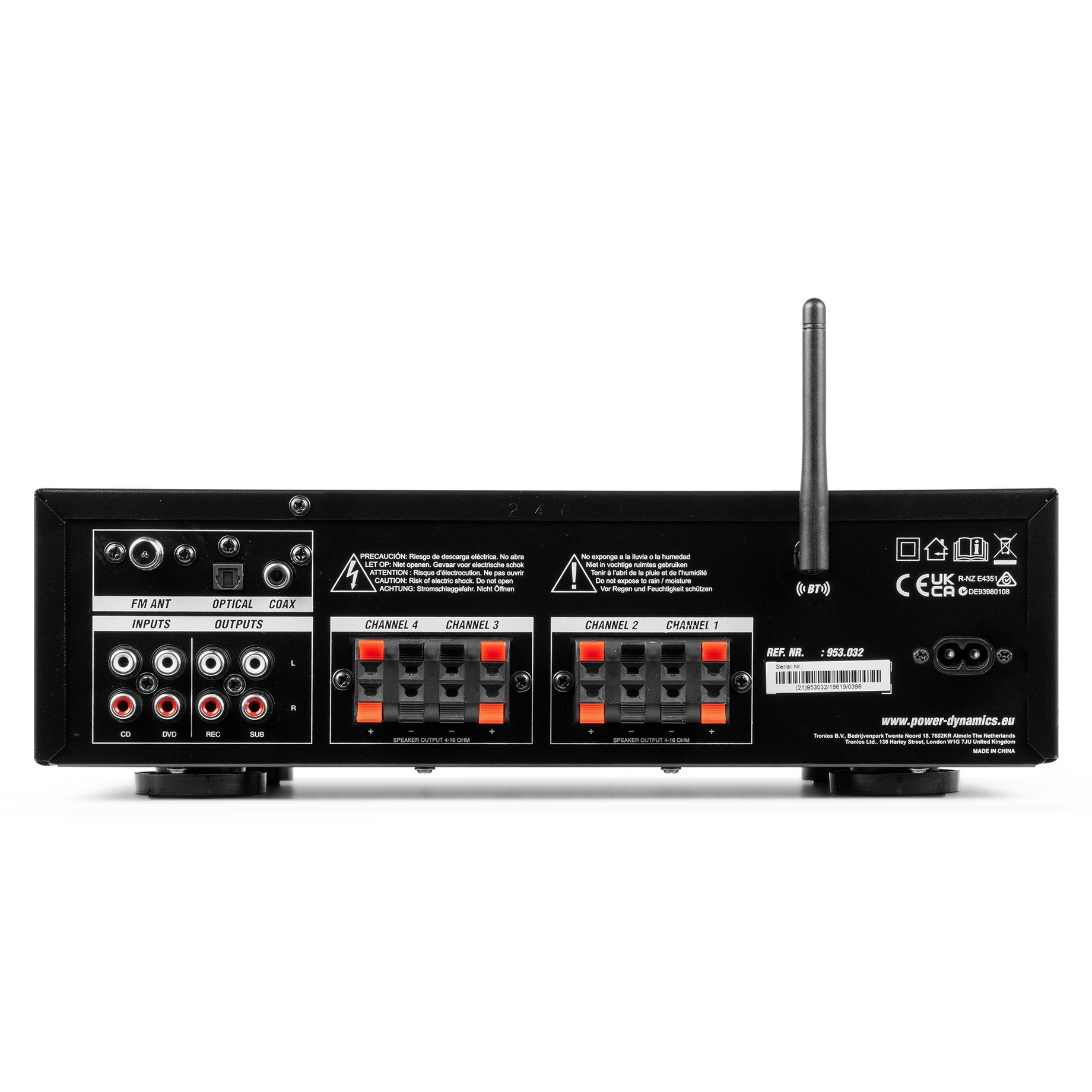 PV240BT 4-Zone Audio Amplifier System 400W
