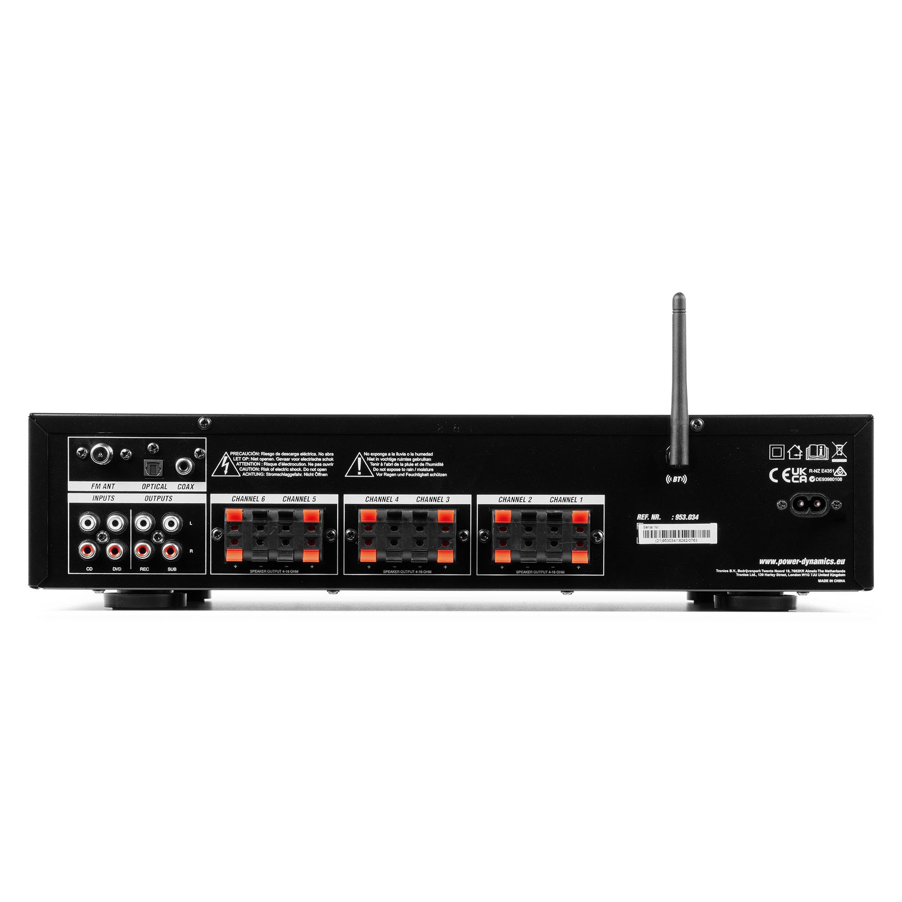 PV260BT 6-Zone Audio Amplifier System 600W