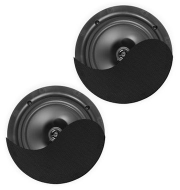 NCBT8B Amplified Low Profile Ceiling Speaker Set BT 8" Black