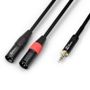 CX70-1 Cable 2x XLR Male - 3.5mm Stereo 1.5m