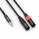 CX70-6 Cable 2x XLR Male - 3.5mm Stereo 6.0m