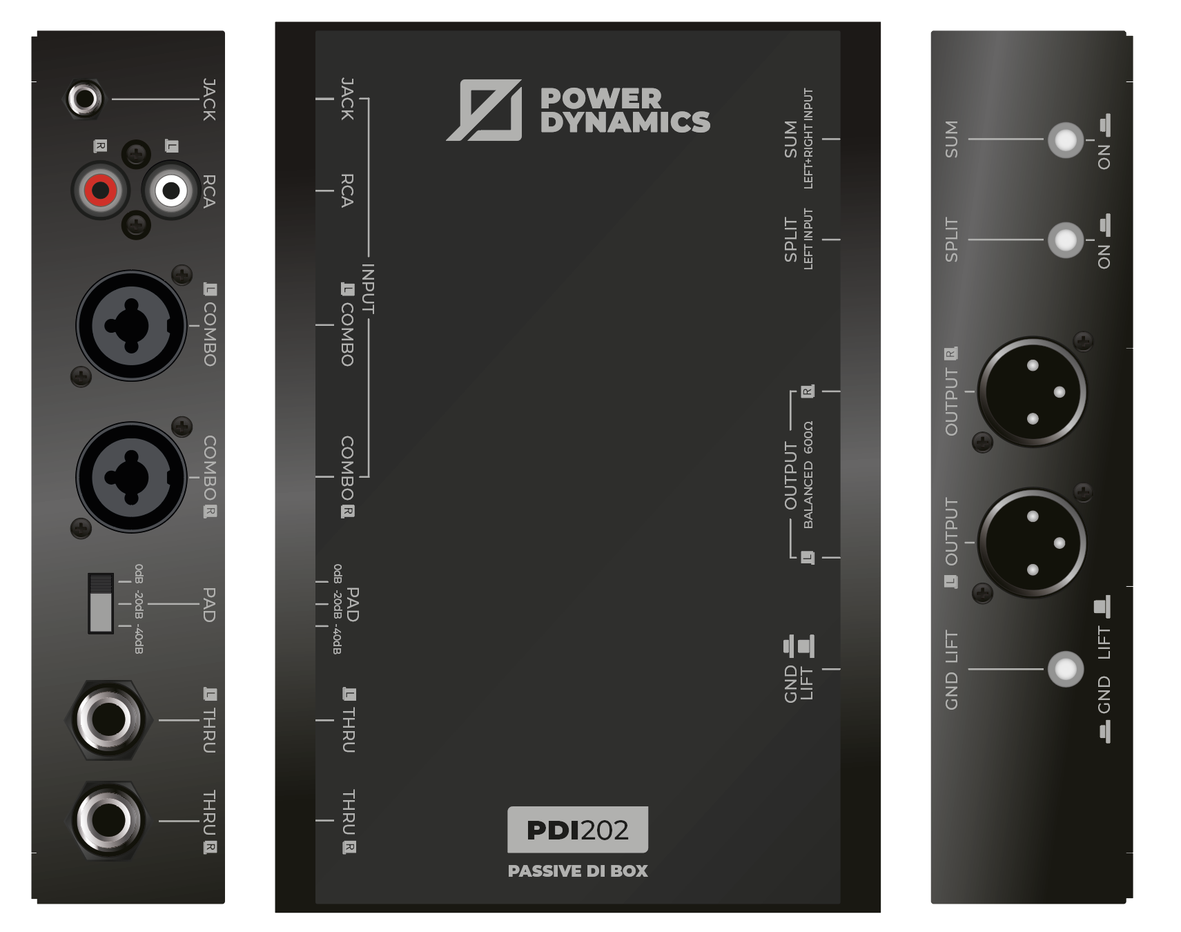 PDI202 Stereo Passive DI Box
